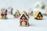 Handmade Gingerbread House Necklace, Christmas Gift