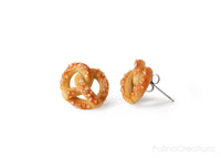 Handmade Pretzel Stud Earrings