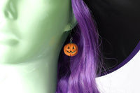 Polinacreations Handmade jewelry Glow in the Dark Halloween Pumpkin Head Earrings, Spooky Halloween jewelry Pumpkin Jack earrings Scary Halloween Earrings Witch jewelry pumpkin head jewelry spooky jewelry halloween accessory orange earrings smile jewelry pumpkin jack jewelry glow jewelry scary jewelry pumpkin head jewelry creepy jewelry Halloween gift for her gift for woman vampire jewelry polina creations