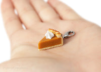 Handmade Pumpkin Pie Bracelet Charm, Thanksgiving Gift