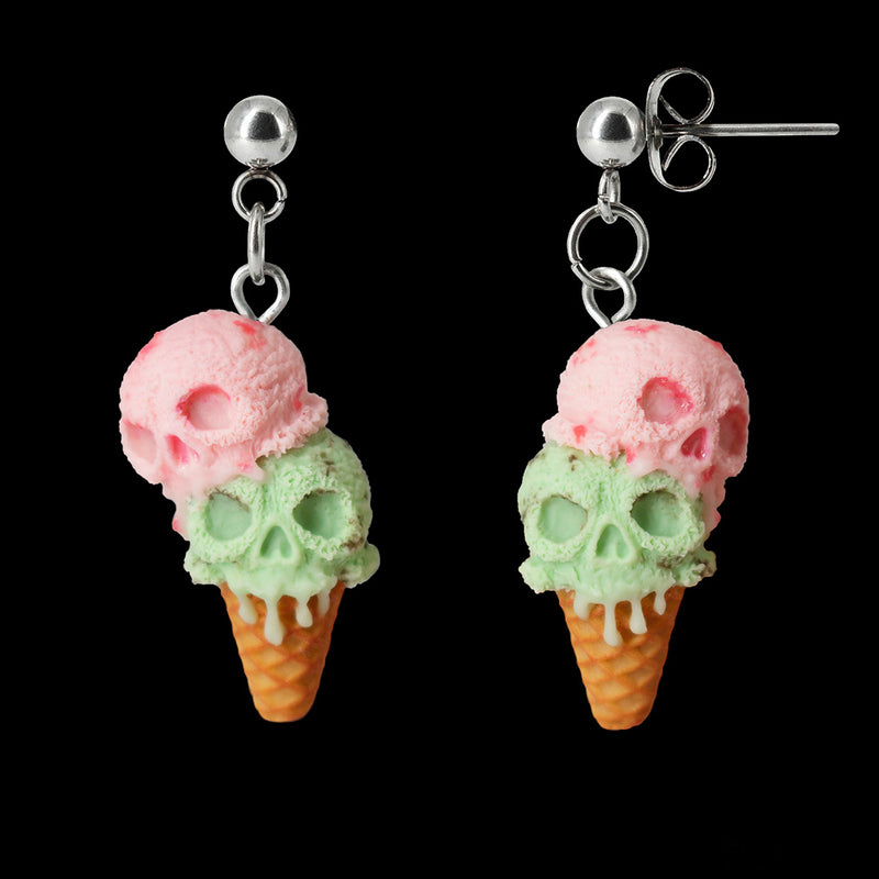 Ice cream sales earrings studs