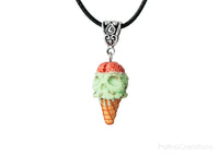 PolinaCreations Skull Ice Cream Cone Necklace, Spooky Skull Mint Chocolate Chip Ice Cream Waffle Cone Necklace Brain Jewelry Blood Necklace Skull Jewelry ice cream jewelry ice cream charm polymer clay jewelry fake food jewelry miniature food jewelry mini food charm mint green jewelry mint necklace mint charm brain charm skull charm blood charm polina creations gift for her gift for woman for girl
