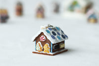 Handmade Gingerbread House Necklace, Christmas Gift