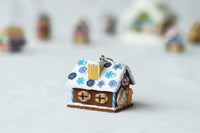 Handmade Gingerbread House Necklace, Christmas Gift